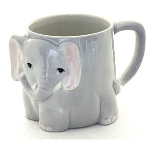 Mug/Cup-Elephant-Light Gray-Novelty-Holds 8 oz/ 1 Cup